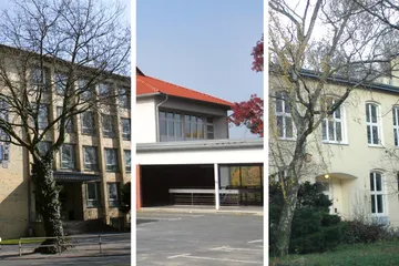 Die drei Gebäude des Walter-Gropius-Berufskollegs